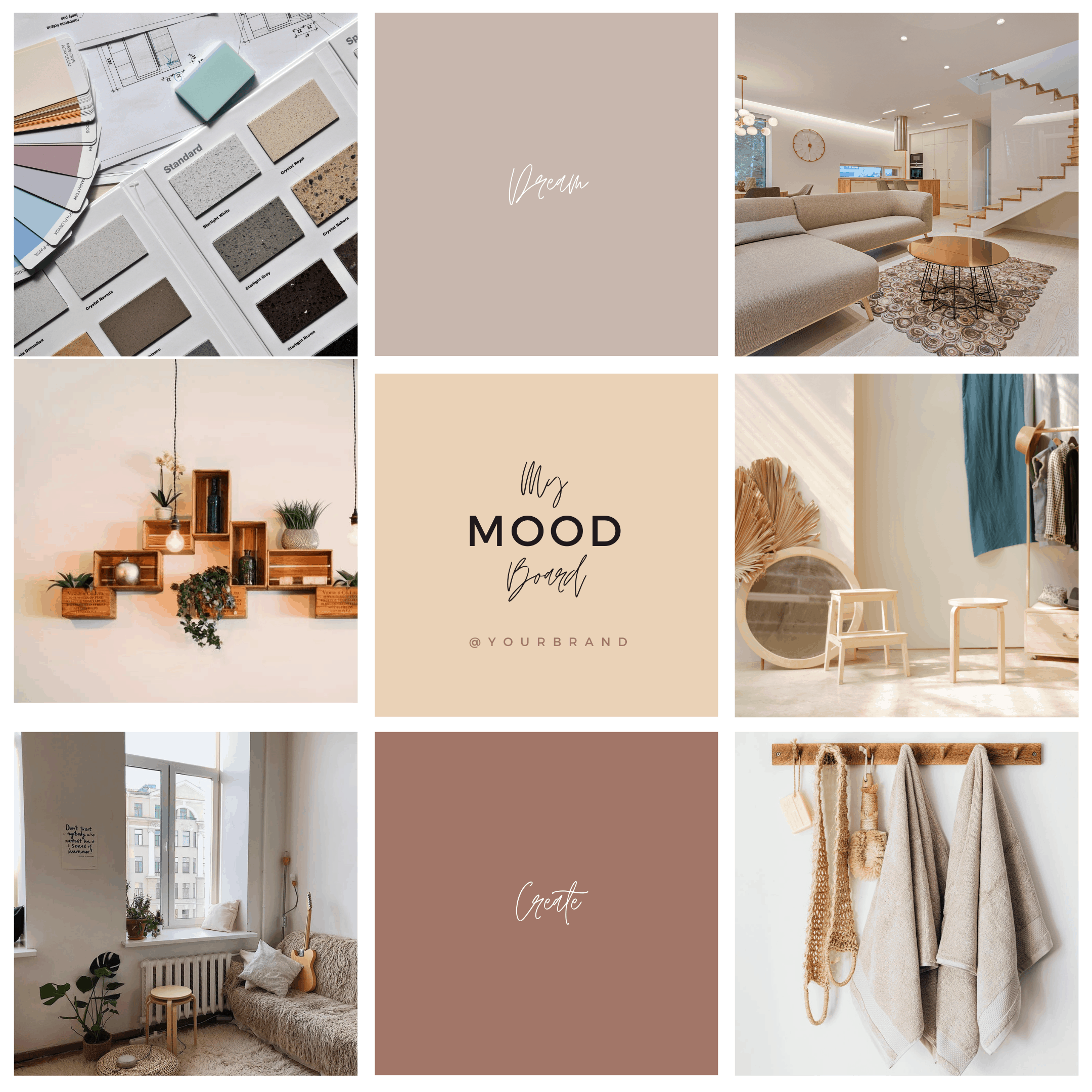 mood board template indesign