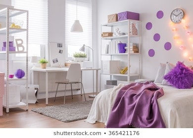 Bedroom with study table 